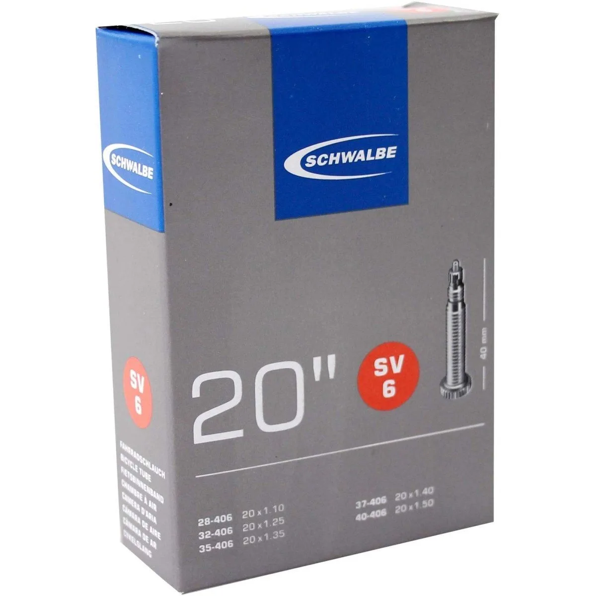 Schwalbe bnb SV6 20 x 1.10 - 1.50 fv 40mm Zwart - Afbeelding 4
