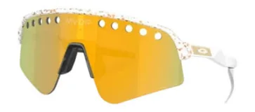 Oakley Sutro Lite Sweep Mathieu van der Poel Red/Gold Splatter - Prizm 24k