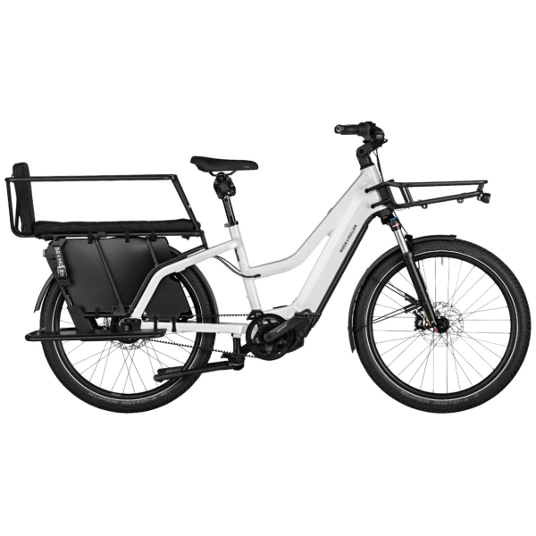 Riese & Muller Multicharger Mixte GT Vario 750 Cargo-Voordrager S Pearl White/Black Matt