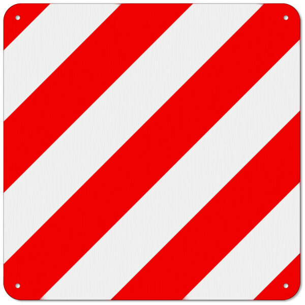 Ds Covers HOESD DS STAR WAARSCHUWINGSBORD 50X50 ROOD/WIT