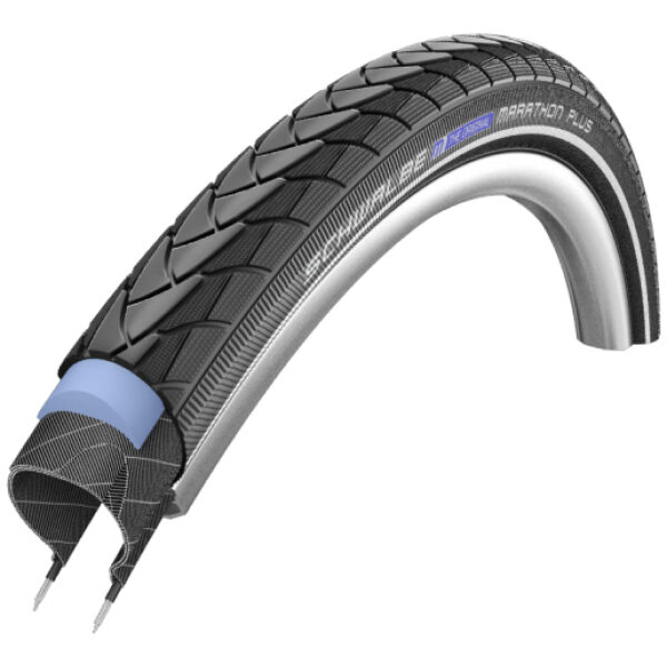 Schwalbe btb Marathon Plus 28 x 1 1/2 zw refl Zwart - Afbeelding 4