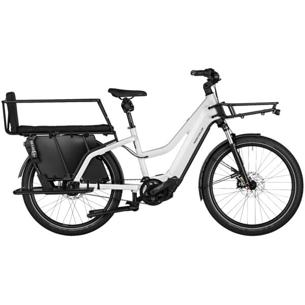 Riese & Muller Multicharger Mixte GT Vario 750 Cargo-Voordrager S Pearl White/Black Matt - Afbeelding 2